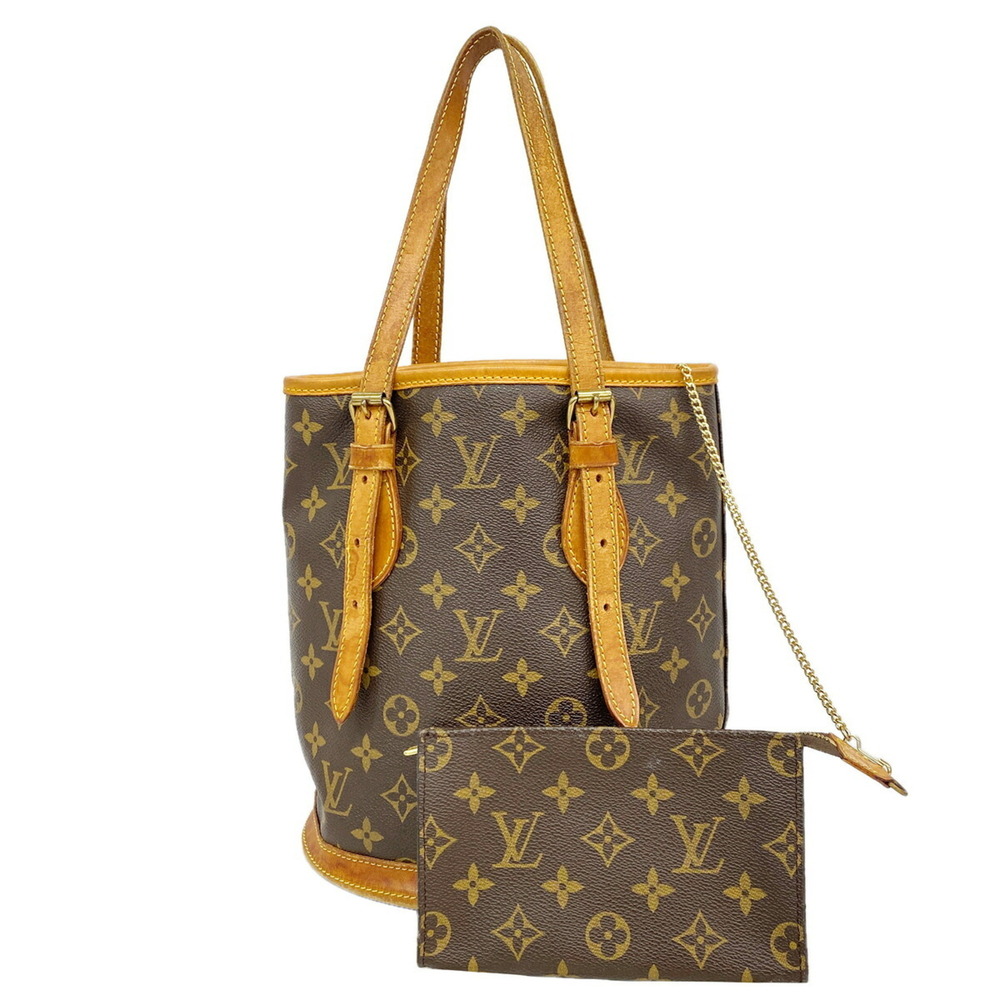 Louis Vuitton Monogram Bucket PM Tote Bag M42238 Brown (Women's)